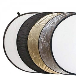 Faltreflektor 55cm 5in1 gold, silber, schwarz, weiss (Diffusor)