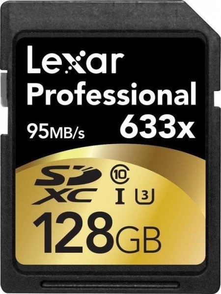 Lexar SDXC Card 128GB 633x UHS-1, 95/45 LSD128CBEU633
