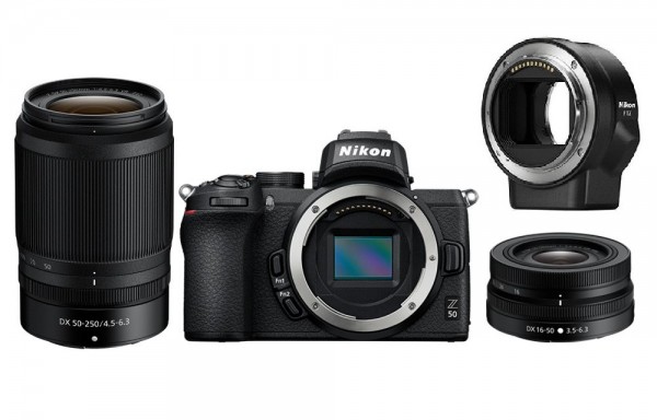 Nikon Z50 Body Set mit FTZ, 16-50VR und 50-250VR