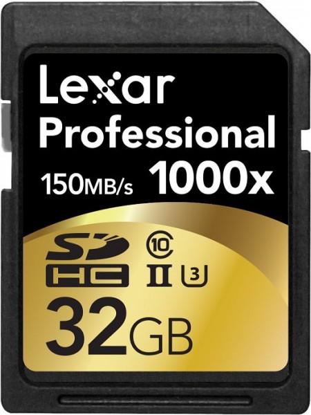 Lexar SDXC Card 32GB 1000x UHS-II U3, 150/95 LSD32GCRBEU1000